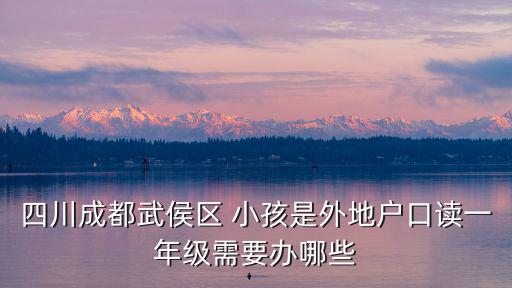 成都市武侯區隨遷子女怎么分學校，四川成都武侯區 小孩是外地戶口讀一年級需要辦哪些