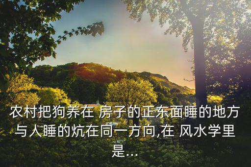 農村把狗養在 房子的正東面睡的地方與人睡的炕在同一方向,在 風水學里是...