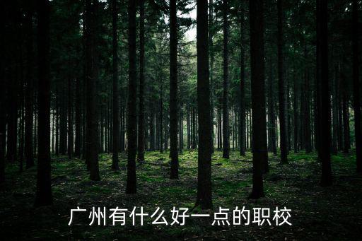 廣州有什么好一點的職校