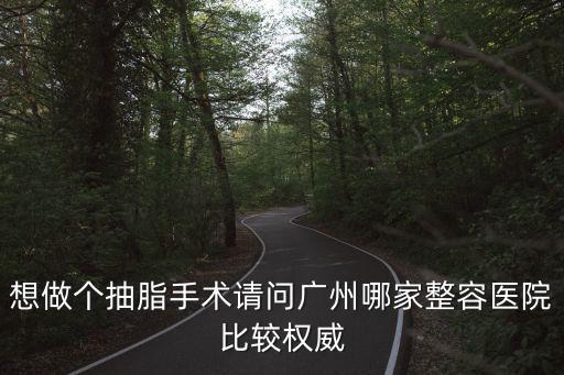 想做個抽脂手術請問廣州哪家整容醫院比較權威