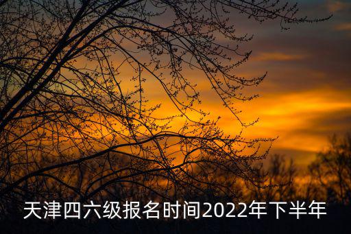 天津四六級報(bào)名時(shí)間2022年下半年