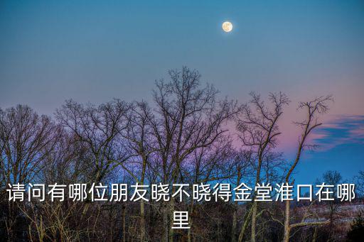 請問有哪位朋友曉不曉得金堂淮口在哪里