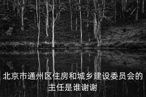 北京市通州區住房和城鄉建設委員會的主任是誰謝謝