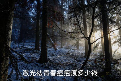 激光祛青春痘疤痕多少錢