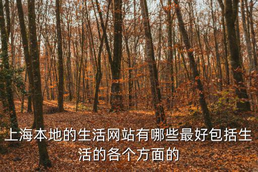 上海本地的生活網站有哪些最好包括生活的各個方面的