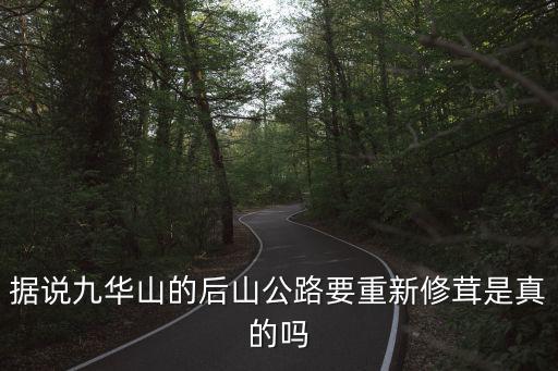 據說九華山的后山公路要重新修茸是真的嗎