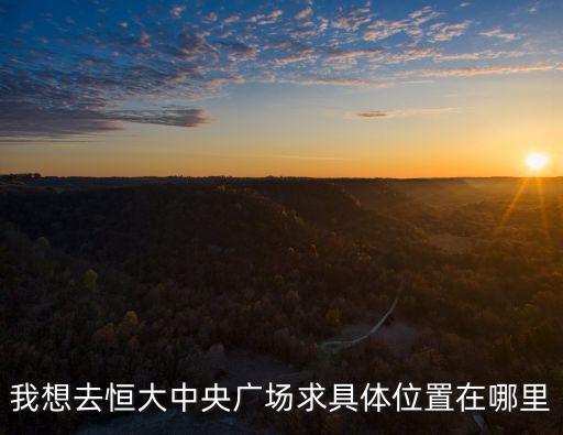 我想去恒大中央廣場求具體位置在哪里