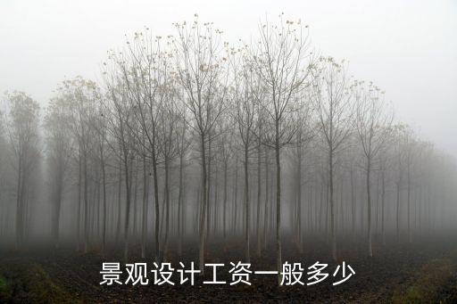 景觀設計工資一般多少