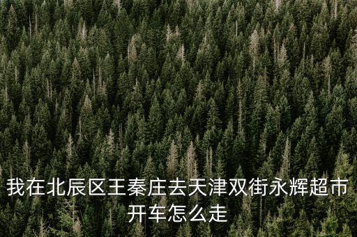 我在北辰區(qū)王秦莊去天津雙街永輝超市開車怎么走