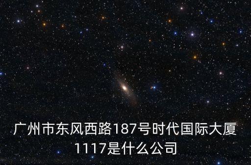 廣州市東風西路187號時代國際大廈1117是什么公司