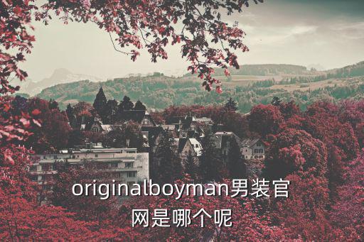 originalboyman男裝官網(wǎng)是哪個呢