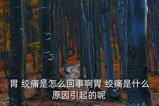 胃 絞痛是怎么回事啊胃 絞痛是什么原因引起的呢