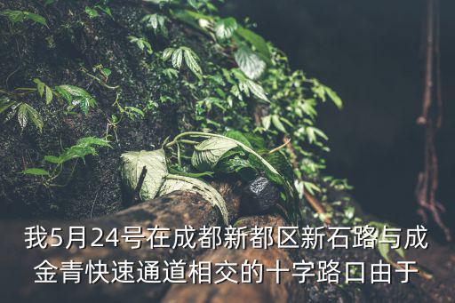 我5月24號在成都新都區新石路與成金青快速通道相交的十字路口由于