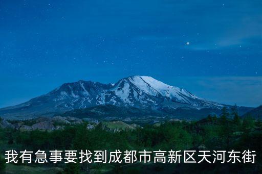 成都市高新區電梯安裝招標，我有急事要找到成都市高新區天河東街