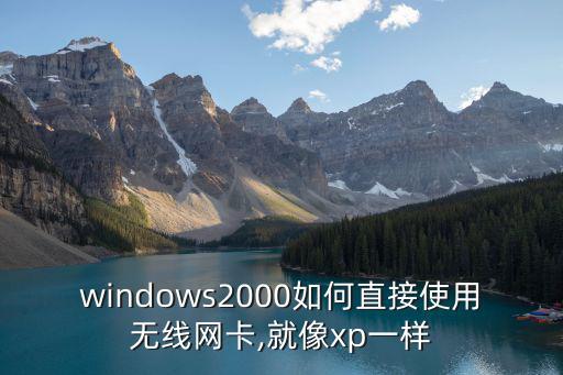 win2000,系統需求強勁但不知道你用了什么系統