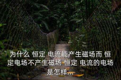 為什么 恒定 電流能產生磁場而 恒定電場不產生磁場 恒定 電流的電場是怎樣...