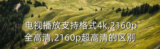  電視播放支持格式4k,2160p全高清,2160p超高清的區別