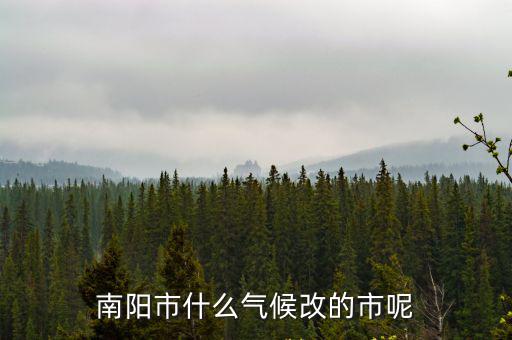 南陽市什么氣候改的市呢