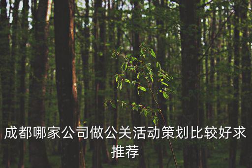 成都市公關推廣，成都哪家公司做公關活動策劃比較好求推薦