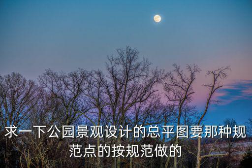 求一下公園景觀設(shè)計的總平圖要那種規(guī)范點的按規(guī)范做的