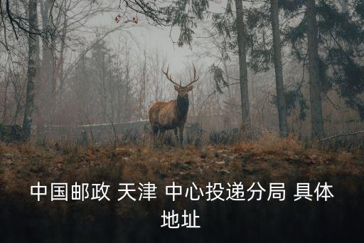 中國郵政 天津 中心投遞分局 具體地址