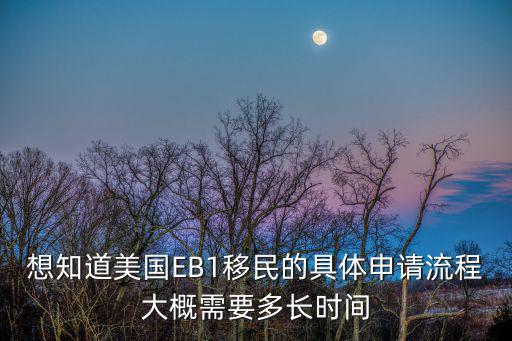 想知道美國EB1移民的具體申請流程大概需要多長時間