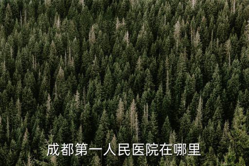 成都第一人民醫院在哪里