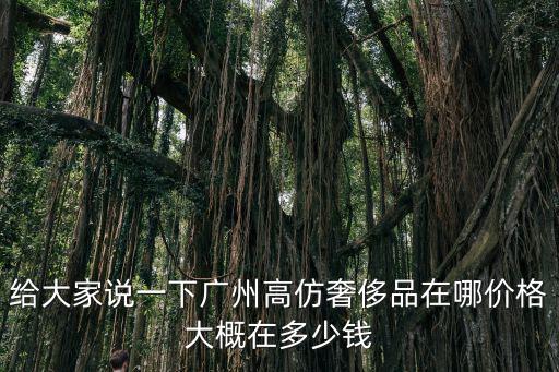 給大家說一下廣州高仿奢侈品在哪價(jià)格大概在多少錢