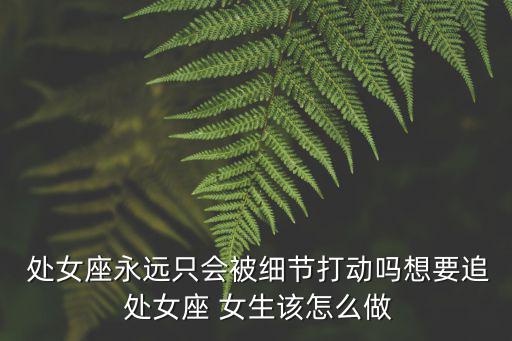  處女座永遠只會被細節打動嗎想要追 處女座 女生該怎么做