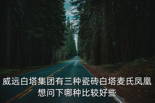 威遠白塔集團有三種瓷磚白塔麥氏鳳凰想問下哪種比較好些