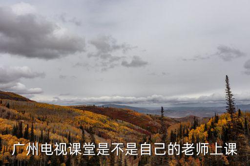 廣州電視課堂是不是自己的老師上課