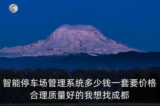 智能停車場管理系統多少錢一套要價格合理質量好的我想找成都