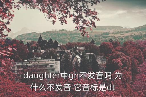 daughter中gh不發音嗎 為什么不發音 它音標是dt