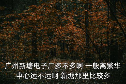 廣州新塘卡士莫電子廠怎么樣，廣州新塘電子廠多不多啊 一般離繁華中心遠不遠啊 新塘那里比較多