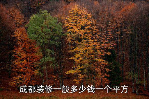 成都裝修一般多少錢一個平方