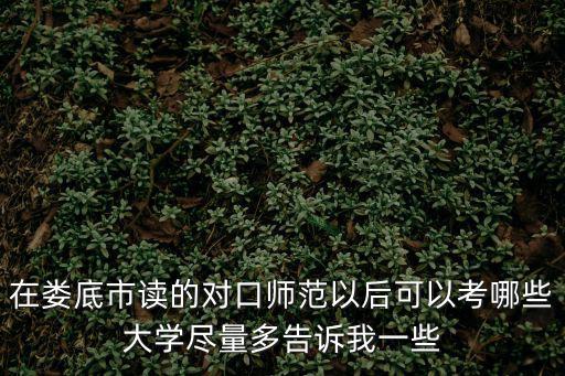 在婁底市讀的對口師范以后可以考哪些大學盡量多告訴我一些