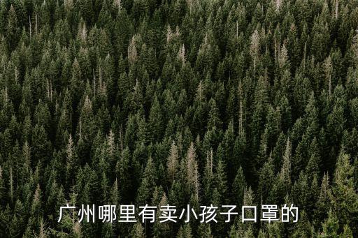 廣州哪里有賣小孩子口罩的