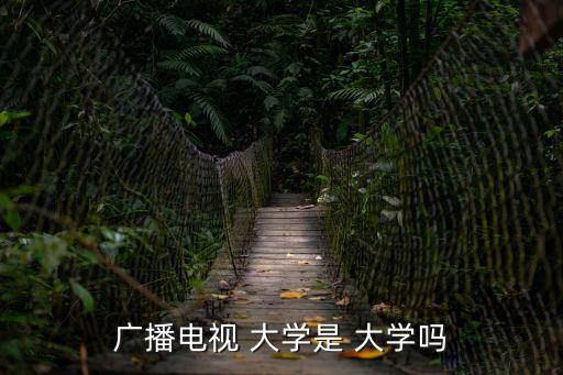 廣播電視 大學(xué)是 大學(xué)嗎