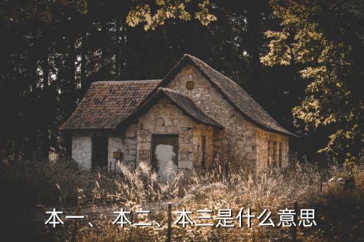 本二,一本二本為公立學校三本多為私立學院