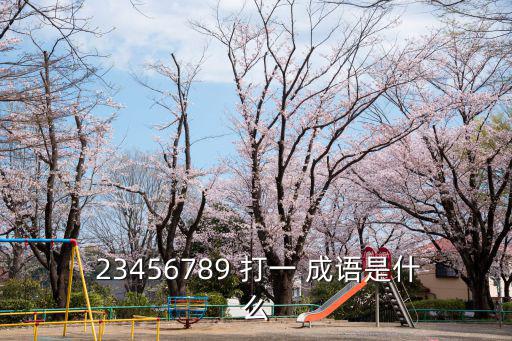  23456789 打一 成語是什么