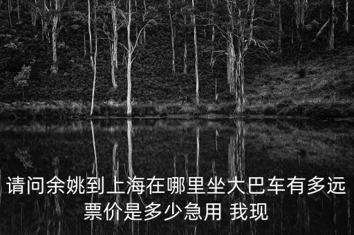 請問余姚到上海在哪里坐大巴車有多遠票價是多少急用 我現(xiàn)