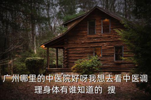 廣州哪里的中醫院好呀我想去看中醫調理身體有誰知道的  搜