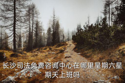 長沙司法免費(fèi)咨詢中心在哪里星期六星期天上班嗎