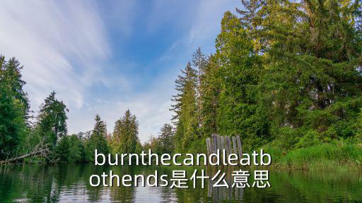  burnthecandleatbothends是什么意思