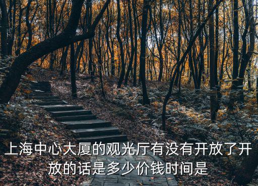 上海中心大廈的觀光廳有沒有開放了開放的話是多少價錢時間是