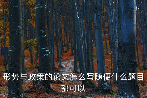 形勢政策論文，形勢與政策論文