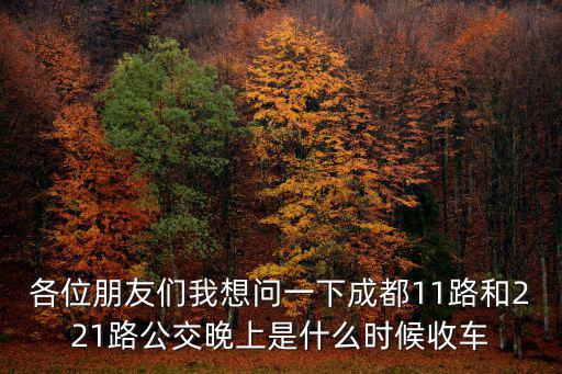 各位朋友們我想問一下成都11路和221路公交晚上是什么時候收車