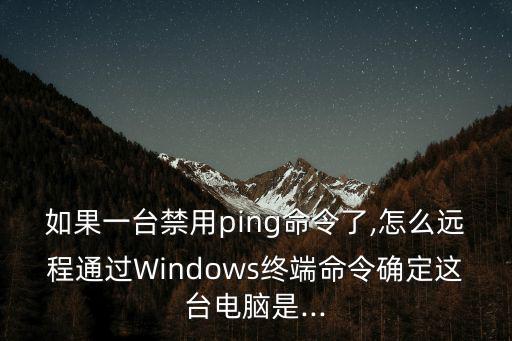 如果一臺禁用ping命令了,怎么遠程通過Windows終端命令確定這臺電腦是...
