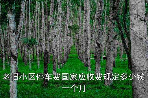 天津市老舊小區地上收費標準，老舊小區停車費國家應收費規定多少錢一個月
