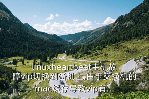 linuxheartbeat主機故障vip切換到備機上,由于交換機的mac緩存導致vip有...